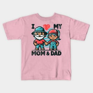 I love my mom and dad Kids T-Shirt